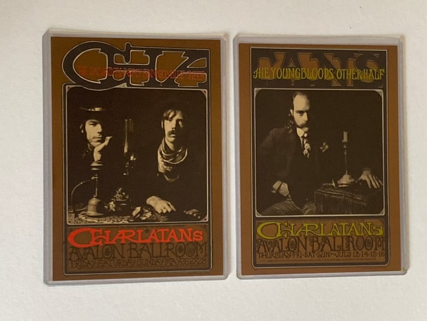 Charlatans 1967 Avalon Ballroom Concert Postcards: 1st Printings