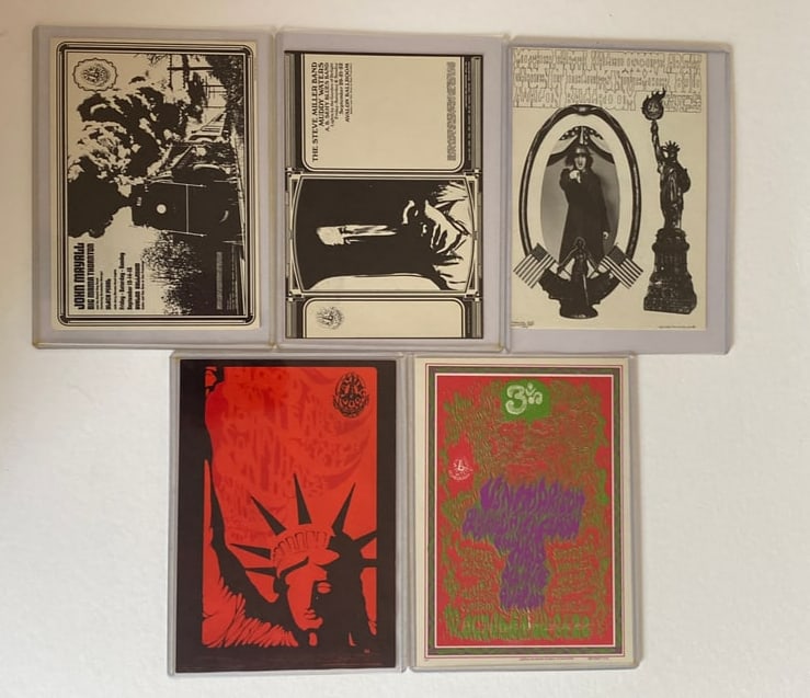 Family Dog 1967 Avalon Ballroom Concert Postcards (5): 1st printinga