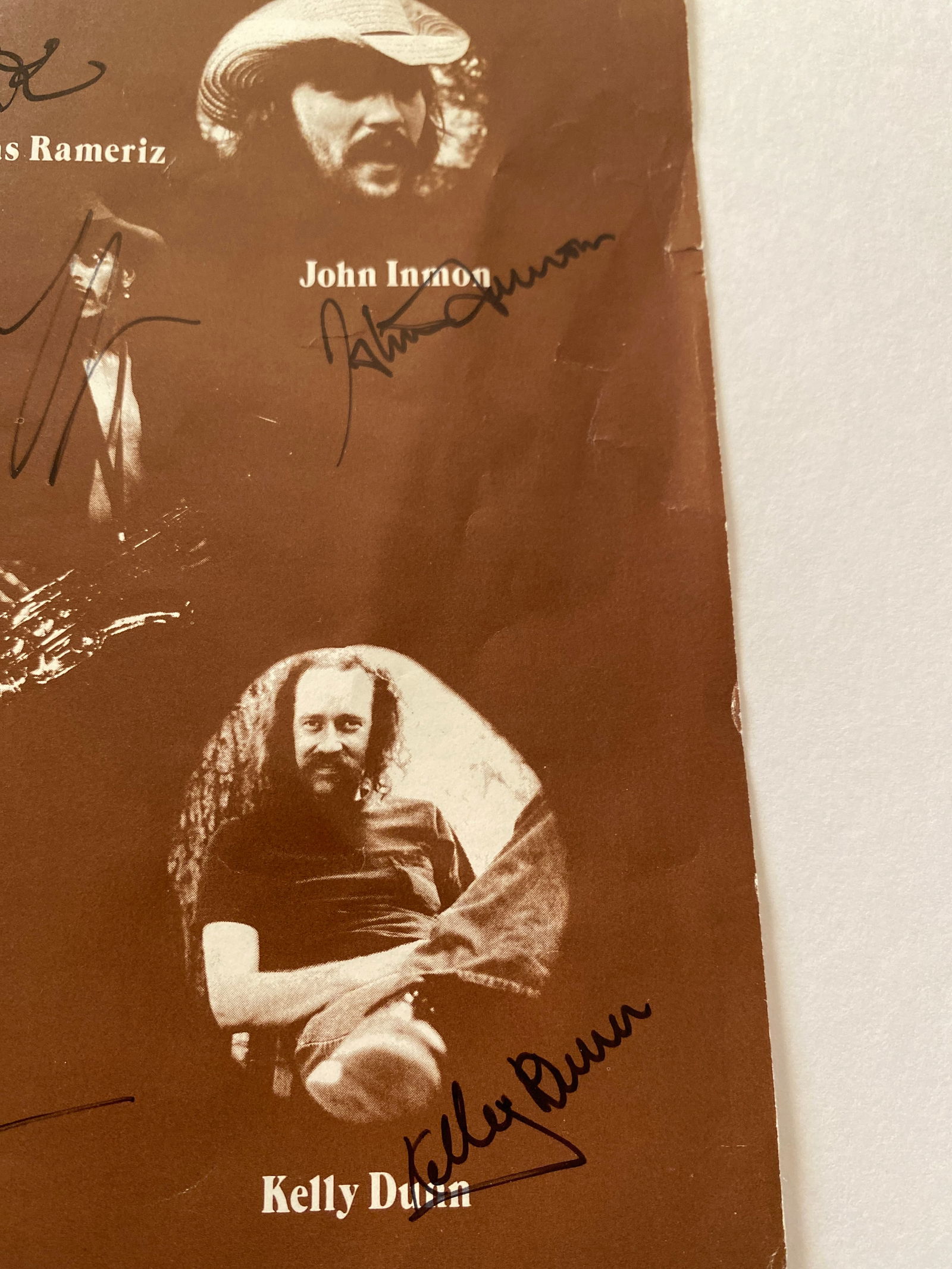 Jerry Jeff Walker Band Autographed Record Insert - 3