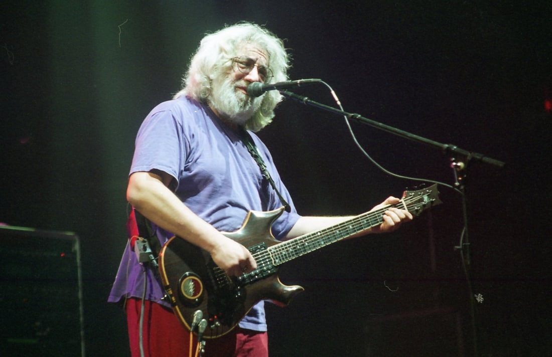 Jerry Garcia Grateful Dead Ebet Roberts Photo Negative: This lot features an original photographic negative of Jerry Garcia, taken by Ebet Roberts during a live performance with the Grateful Dead at RFK Stadium in Washington, D.C. in 1995. The image shows