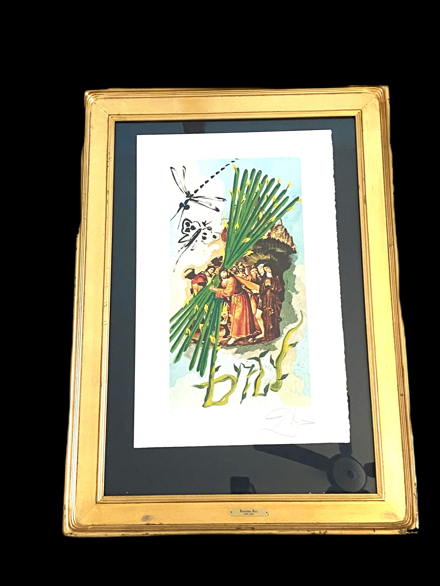 Salvador Dali Hand Signed 1978 Lyle Stuart Lithograph COA: This 1978 lithograph was commissioned by publisher Lyle Stuart and is hand-signed by Salvador Dalí. The work features the loose, energetic style of Dalí’s later years, where he focused on movement