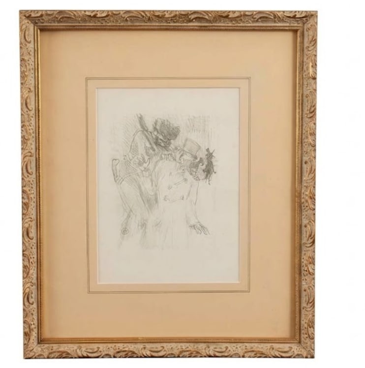 Henri de Toulouse-Lautrec 1898 Au Pied du Sinai Lithograph (1 of 2)