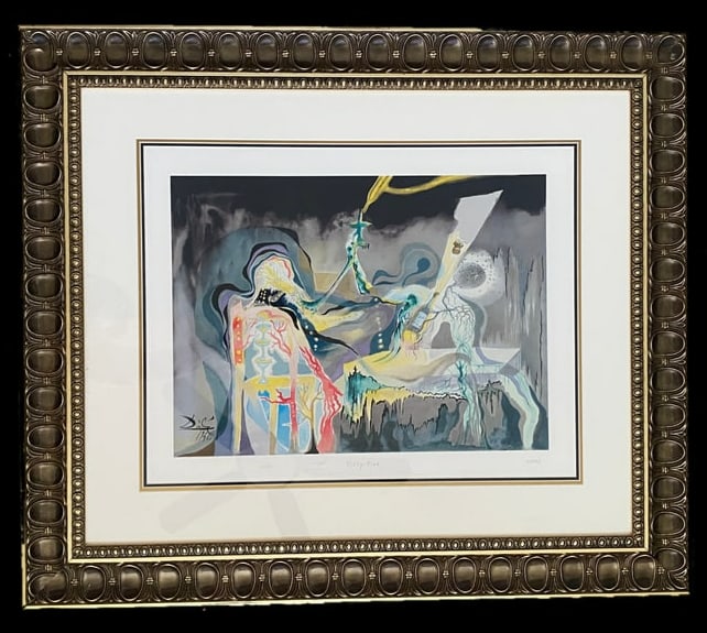Salvador Dali Walt Disney Destino Fifty Five Lithograph: This lithograph is part of the celebrated Destino collection, the result of a legendary 1945–1946 collaboration between Salvador Dalí and Walt Disney. 1 Originally shelved due to post-war