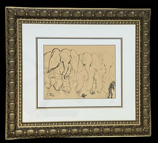 Salvador Dali Walt Disney Destino Eighteen Lithograph: This lithograph is part of the celebrated Destino collection, the result of a legendary 1945–1946 collaboration between Salvador Dalí and Walt Disney. 1 Originally shelved due to post-war financial