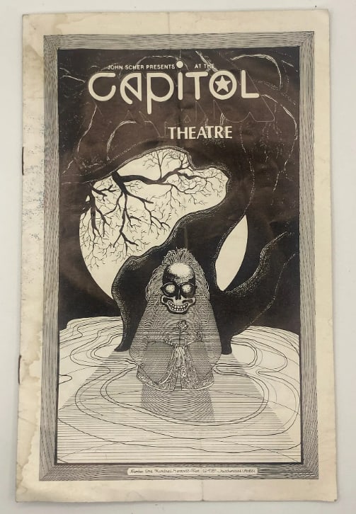 Jerry Garcia 1981 Capitol Theatre Program: 1st Printing