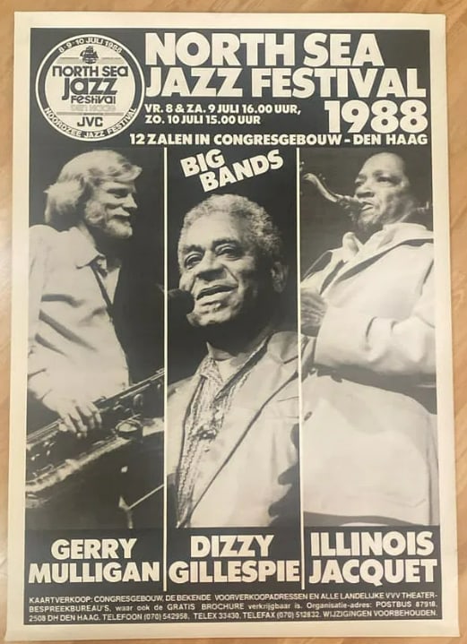 North Sea JVC Jazz Festival Concert Poster: 1st Printing measures 46.5"x32.5"