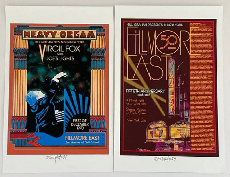 David Byrd Original Artist Proof Posters (2): 1st Printings signed. Measures 11x17