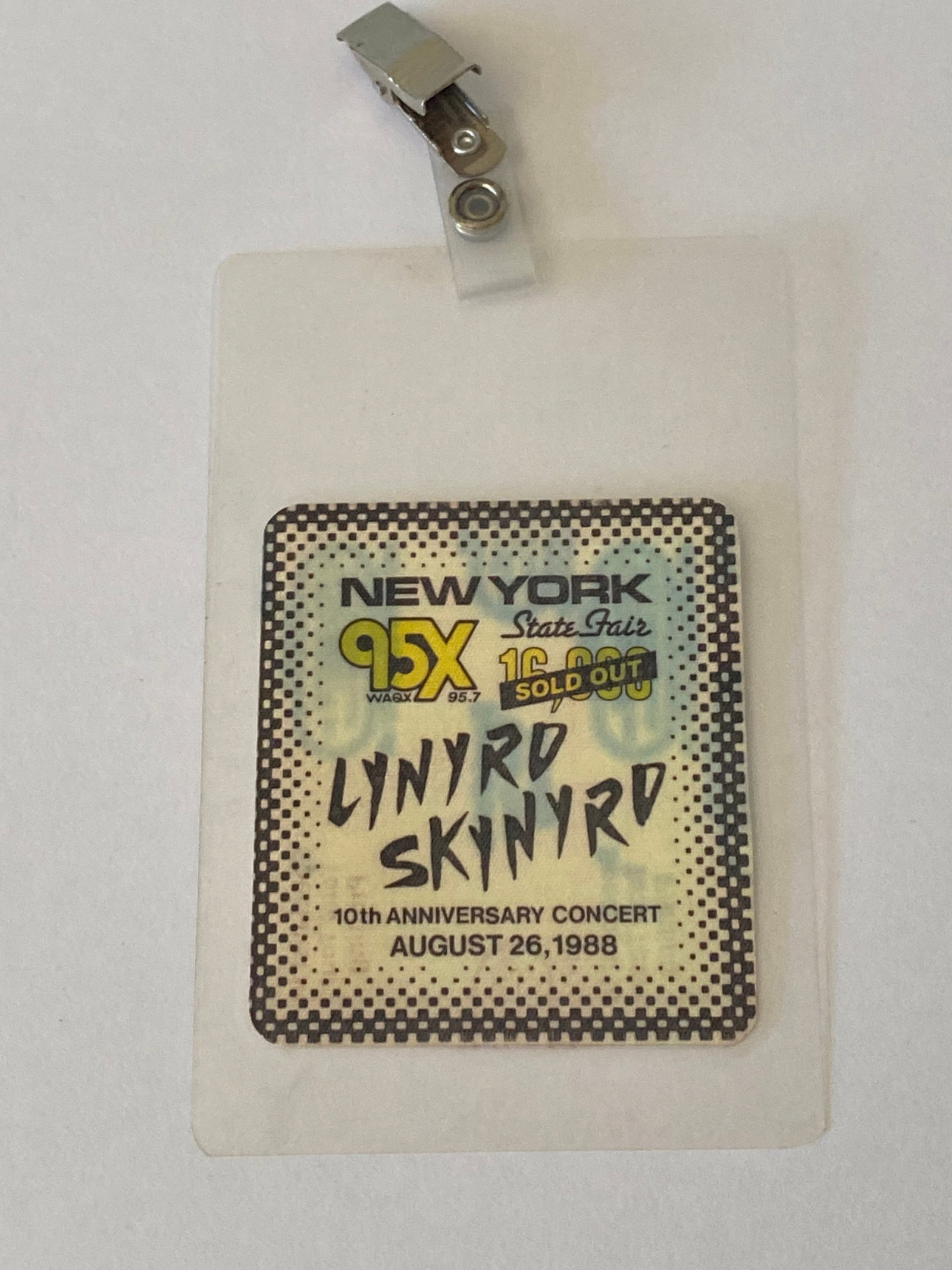 Lynyrd Skynyrd Backstage Pass: Vintage backstage pass associated with Lynyrd Skynyrd, reflecting Southern rock touring history.