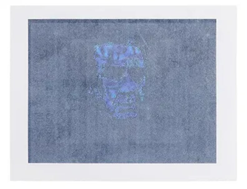 Jerry Garcia Created Original Digital Art Prints: original work of computer art created by Jerry Garcia, inspired by voice-over actor Ken Nordine's 1957 album, Word Jazz. The works were printed from Jerry's computer for "Big Steve" Parish. This is di