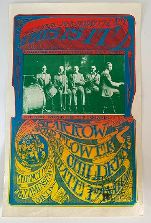 Stanley Mouse Signed "This Is It" Handbill: 1st Printing