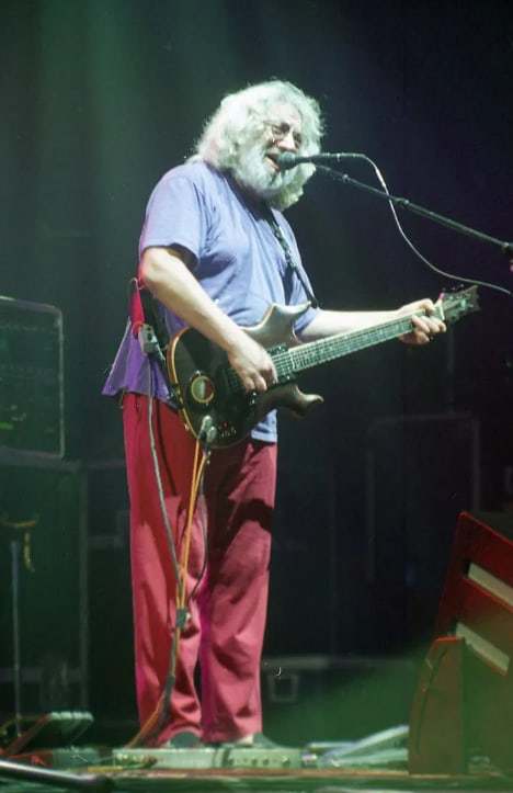Jerry Garcia Grateful Dead Ebet Roberts Photo Negative: This lot features an original photographic negative of Jerry Garcia, taken by Ebet Roberts during a live performance with the Grateful Dead at RFK Stadium in Washington, D.C. in 1995. The image shows 