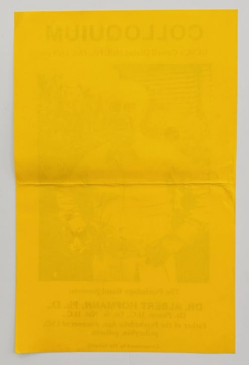 Albert Hoffmann Colloquium Lecture Poster - 2