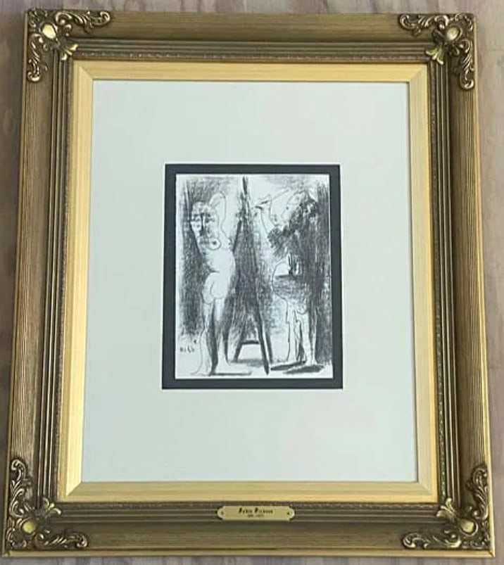 Pablo Picasso 1965 Le Peintre et Son Modele Lithograph COA: Part of one of Picasso’s most famous thematic series, Le Peintre Et Son Modele (The Painter and His Model), this 1965 lithograph explores the intimate relationship between the artist and his