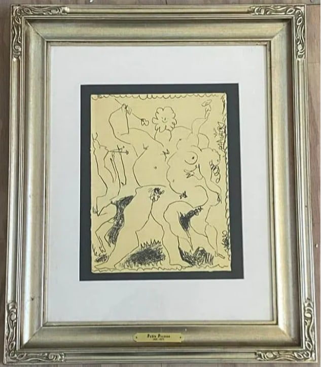 Pablo Picasso 1956 Lithographe III COA: This 1960 plate-signed lithograph titled Toros is another powerful example of Picasso’s obsession with the bullfight. The minimalist, high-contrast composition captures the energy of the arena with