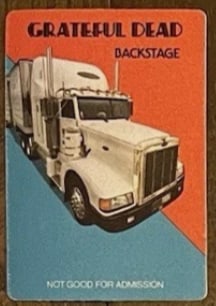 Grateful Dead Backstage Pass: Offered is an original, vintage backstage pass from the Grateful Dead’s legendary touring history.