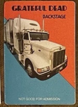 Grateful Dead Backstage Pass: Offered is an original, vintage backstage pass from the Grateful Dead’s legendary touring history.
