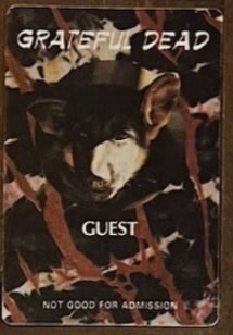 Grateful Dead Backstage Pass: Offered is an original, vintage backstage pass from the Grateful Dead’s legendary touring history.