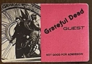 Grateful Dead Backstage Pass: Offered is an original, vintage backstage pass from the Grateful Dead’s legendary touring history.