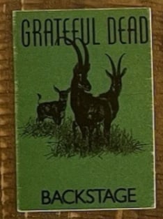Grateful Dead Backstage Pass: Offered is an original, vintage backstage pass from the Grateful Dead’s legendary touring history.