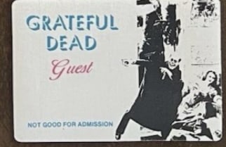 Grateful Dead Backstage Pass: Offered is an original, vintage backstage pass from the Grateful Dead’s legendary touring history.