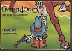 Grateful Dead Backstage Pass: Offered is an original, vintage backstage pass from the Grateful Dead’s legendary touring history.