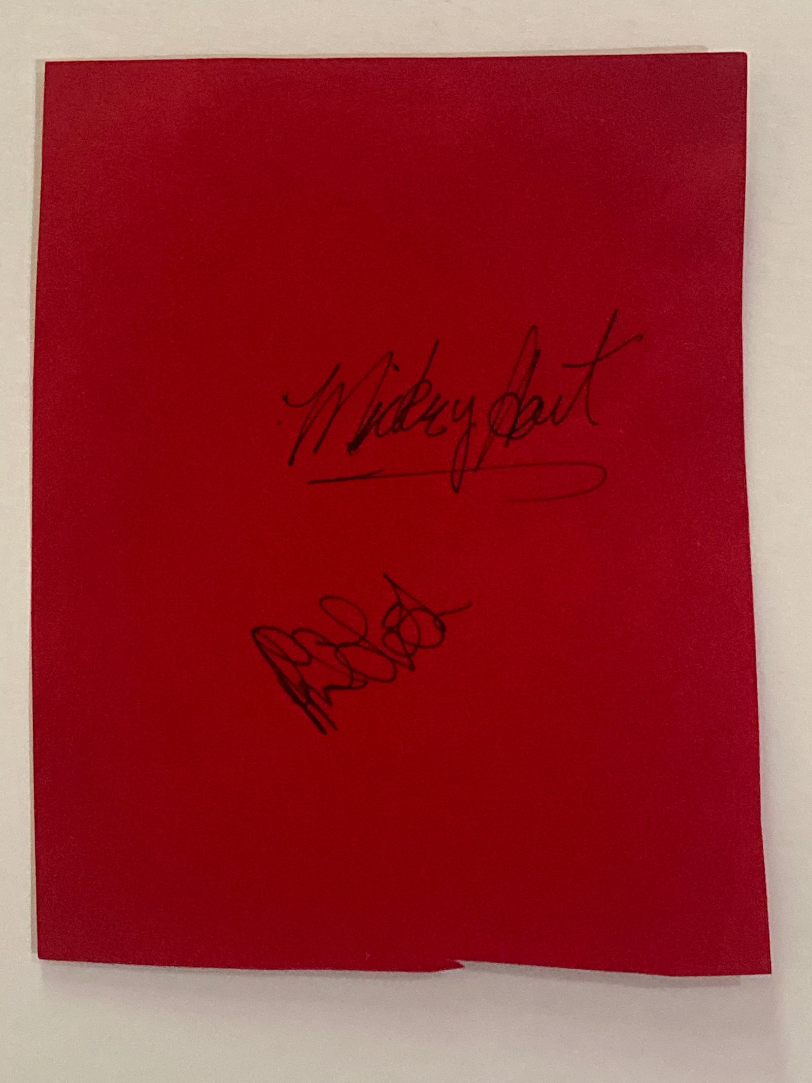 Phil Lesh & Mickey Hart Autograph: Authentic dual autograph featuring Phil Lesh and Mickey Hart, two founding members of the Grateful Dead, representing an important piece of rock history and band memorabilia.