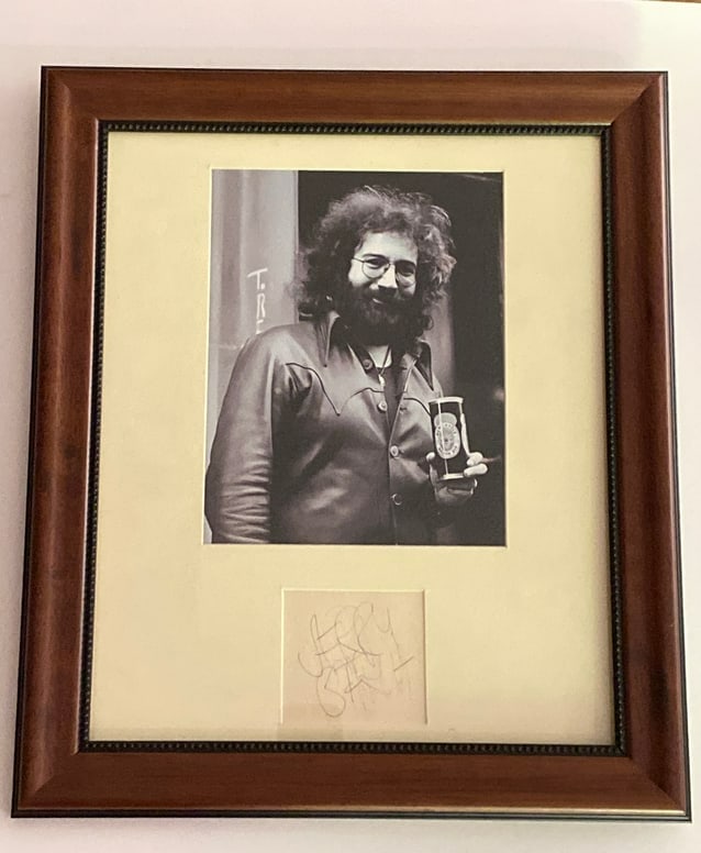 Jerry Garcia Grateful Dead Autograph and Photo (1 of 2)