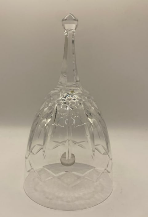 Antique Crystal Bell: measures 6.5 inches tall with a 3.5 inch bell Diameter