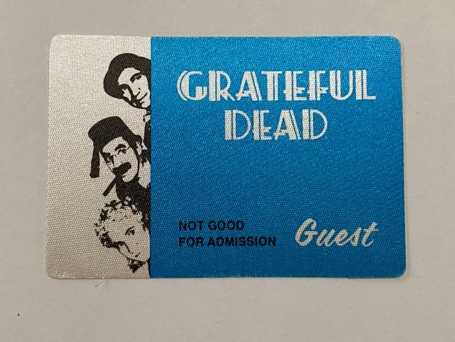 Grateful Dead Backstage Pass: Offered is an original, vintage backstage pass from the Grateful Dead?s legendary touring history.