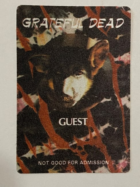 Grateful Dead Backstage Pass: Offered is an original, vintage backstage pass from the Grateful Dead?s legendary touring history.