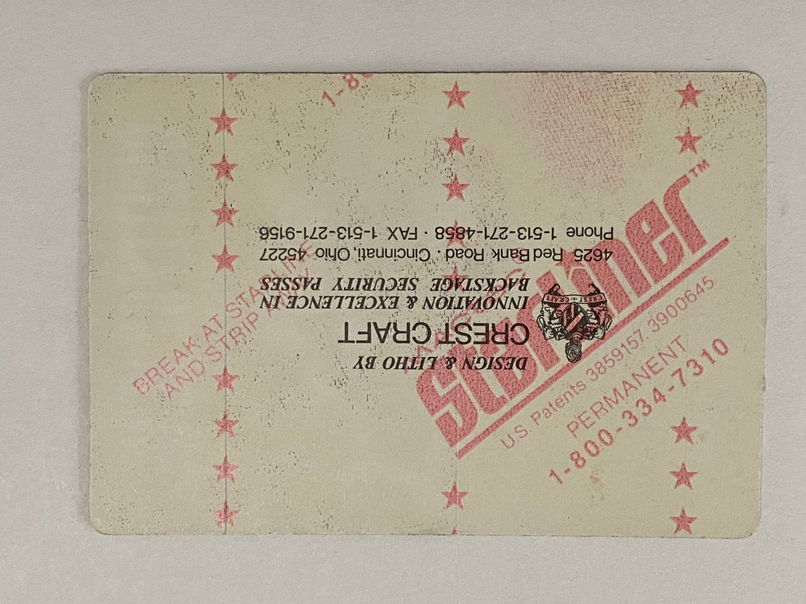 Grateful Dead Backstage Pass - 2
