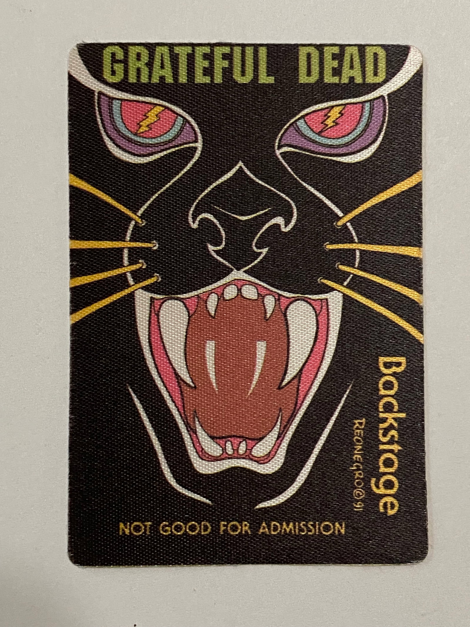 Grateful Dead Backstage Pass: Offered is an original, vintage backstage pass from the Grateful Dead?s legendary touring history.