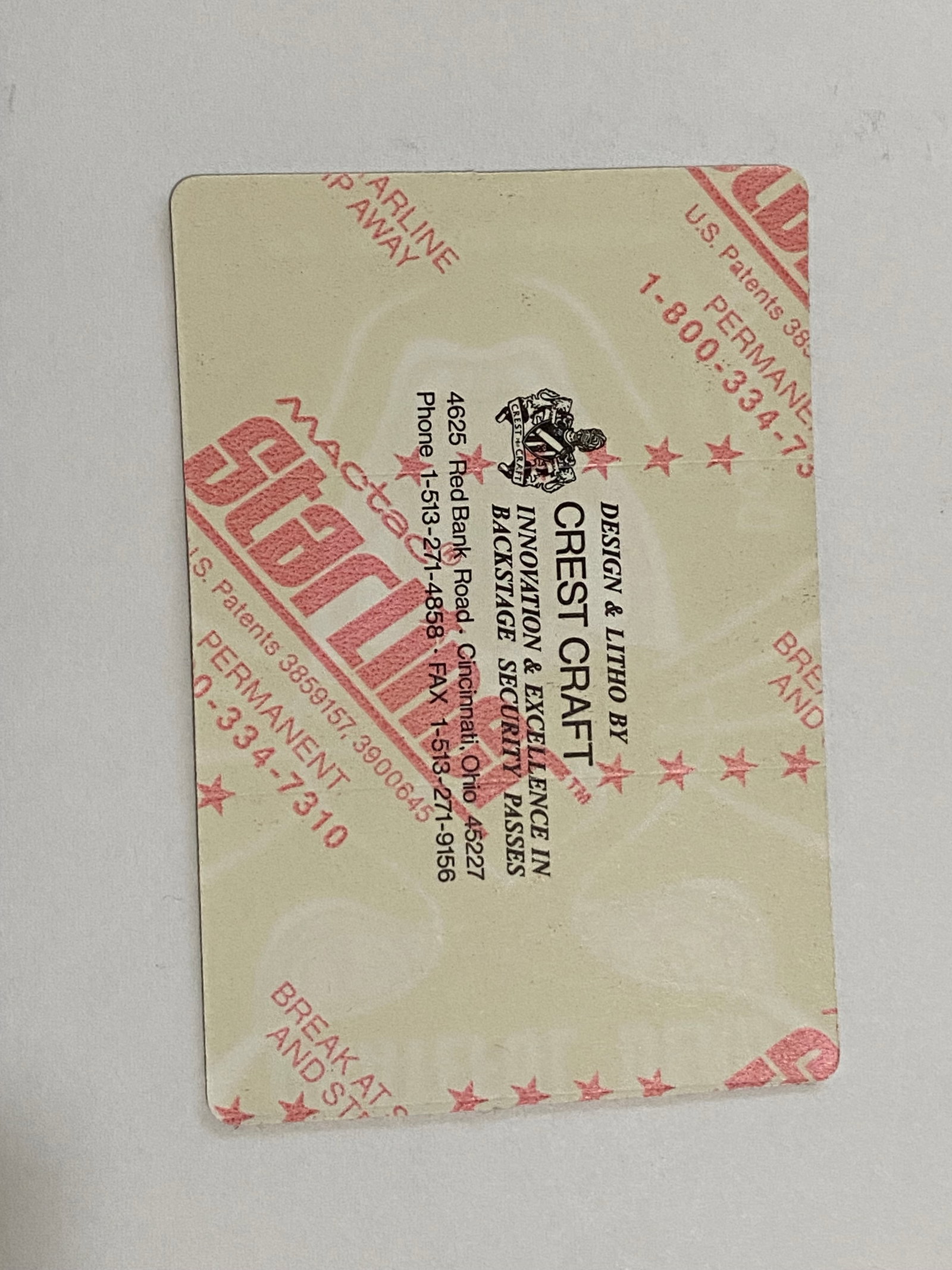 Grateful Dead Backstage Pass - 2