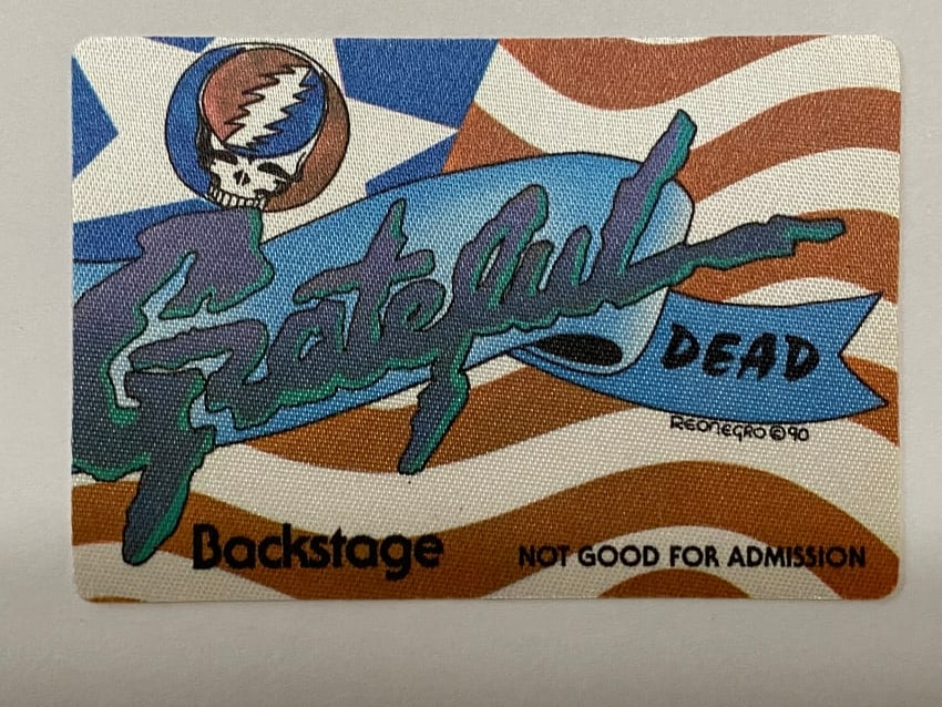 Grateful Dead Backstage Pass: Offered is an original, vintage backstage pass from the Grateful Dead?s legendary touring history.