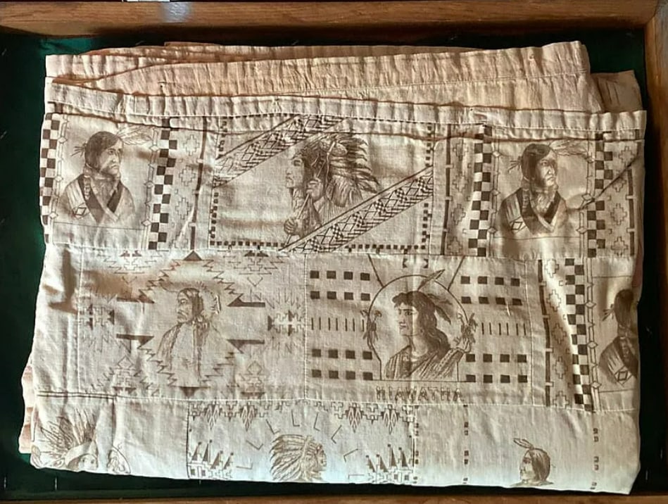 1870's Cigar Box Silk 120 Label Quilt: This is a museum-quality example of late 19th-century American folk art: a Cigar Box Silk Label Quilt featuring an extraordinary collection of 120 unique silk premiums. Originating from the 1870s,