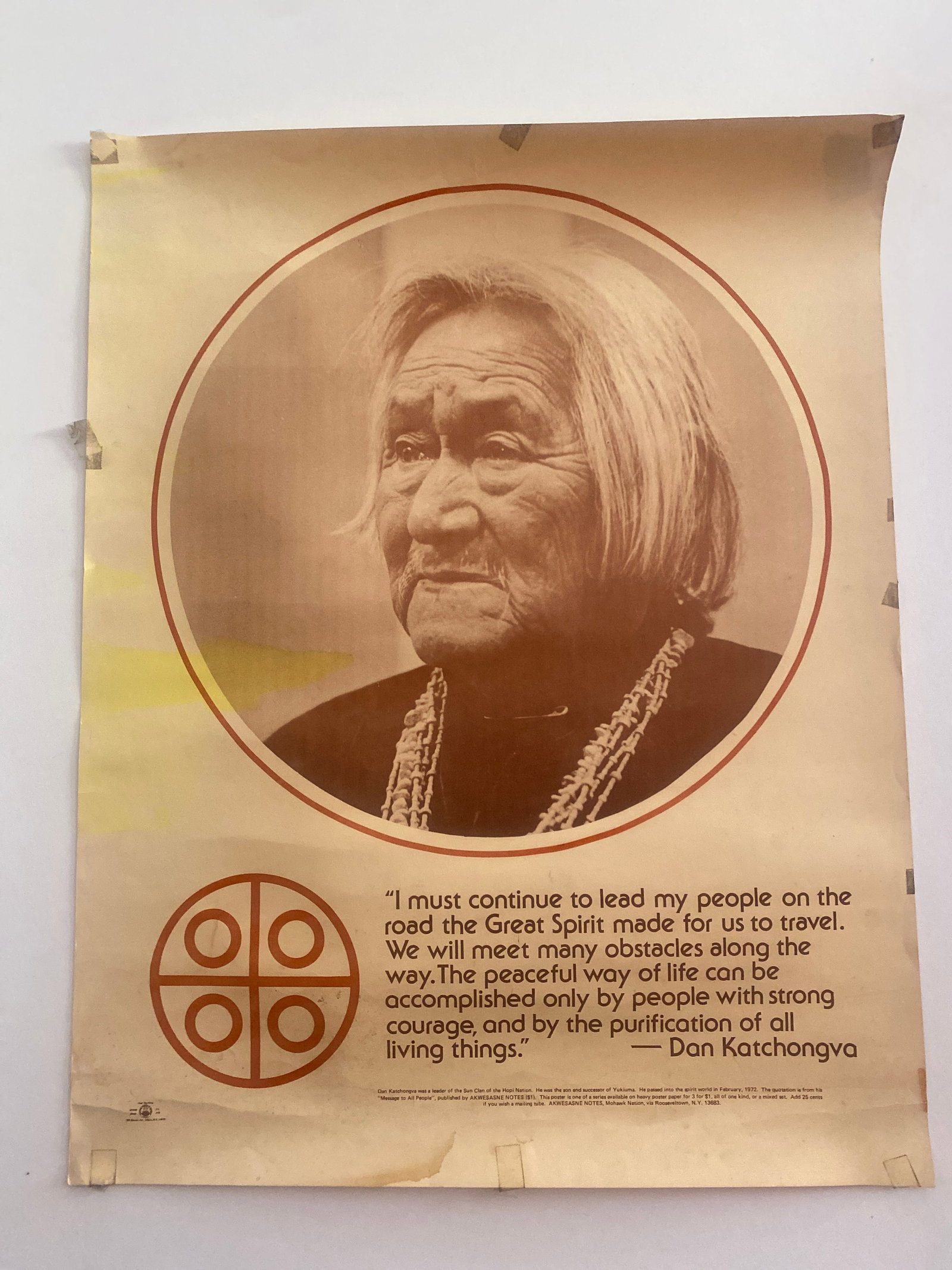 Native American Vintage Crow Tribe Protest Poster (1 of 1)