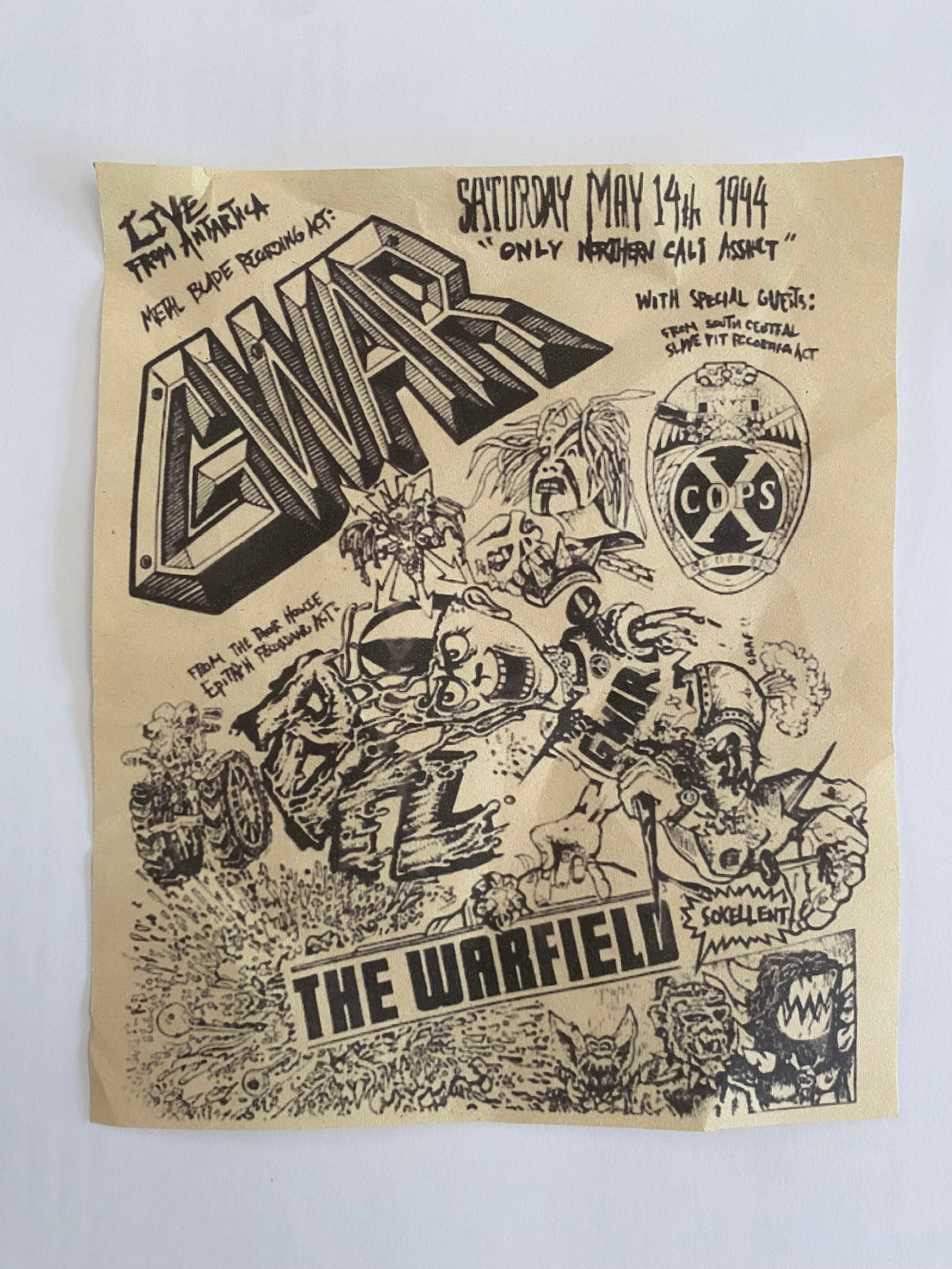 Gwar 1994 Concert Flyer (1 of 1)
