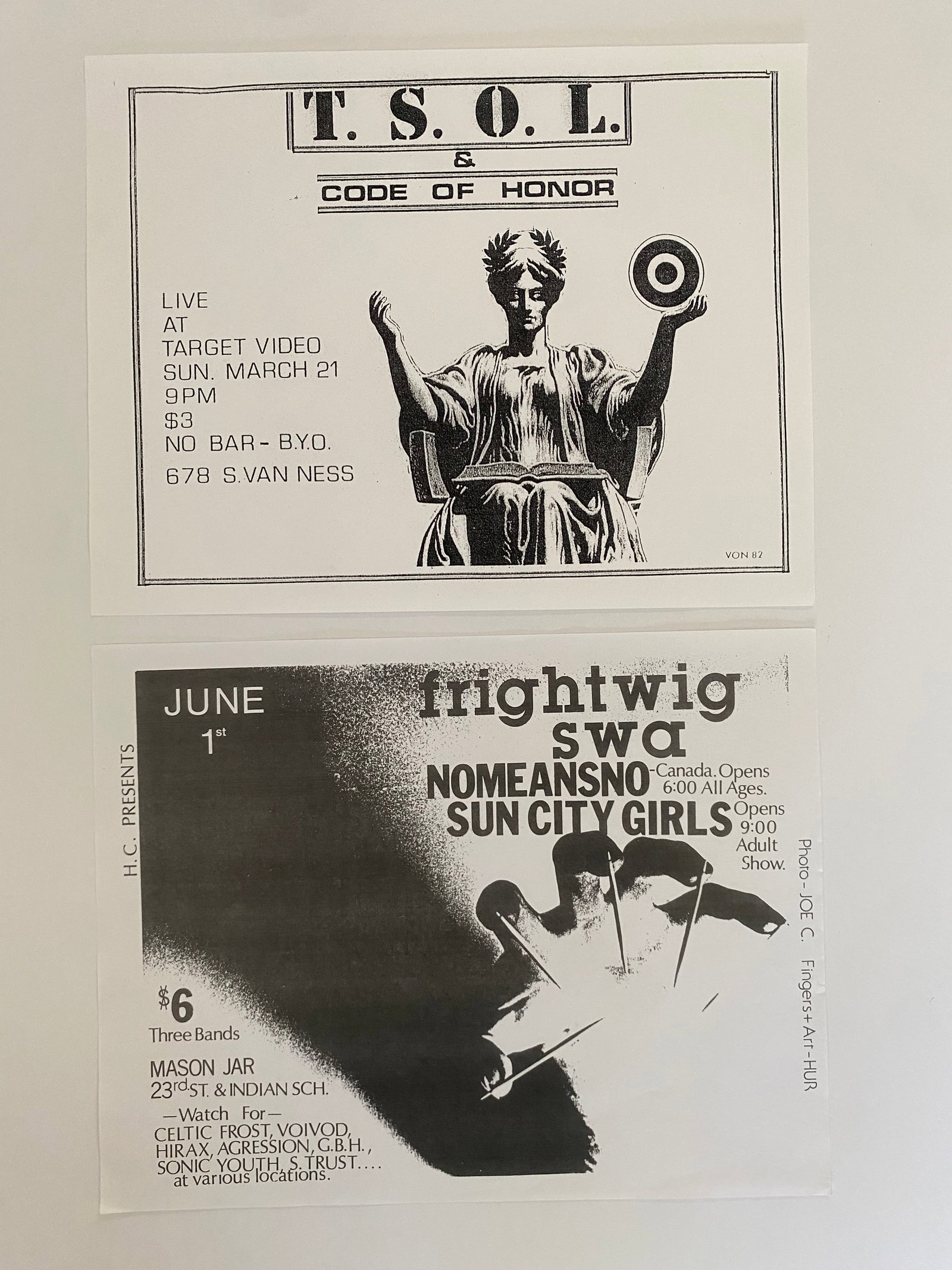 Punk Rock Concert flyer: 1st printing