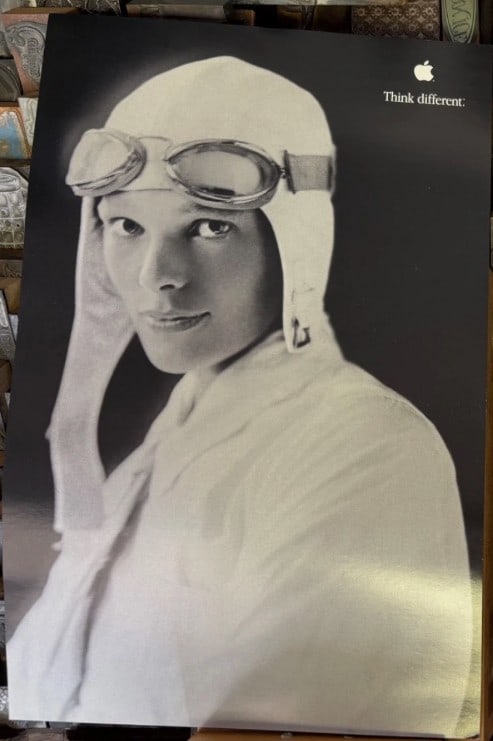 Apple Original Think Different Amelia Earhart Poster: measures 11x17