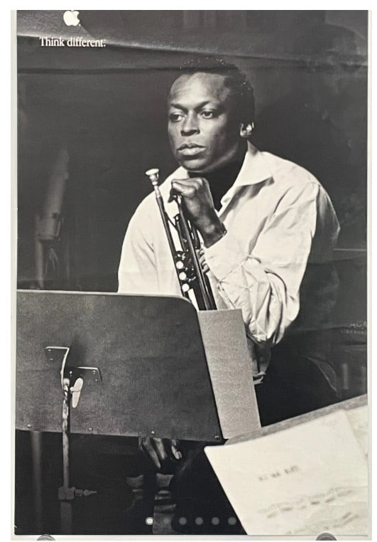 Apple Original Think Different Miles Davis Poster: measures 11x17