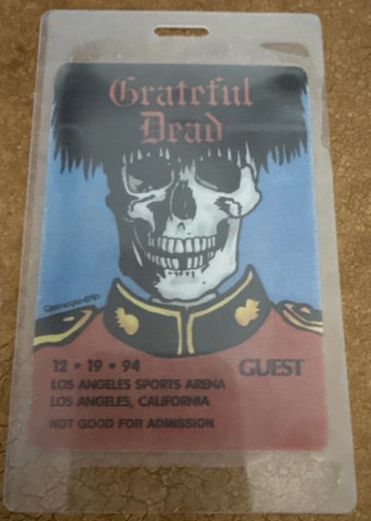 Grateful Dead 1994 Backstage Pass: See pics