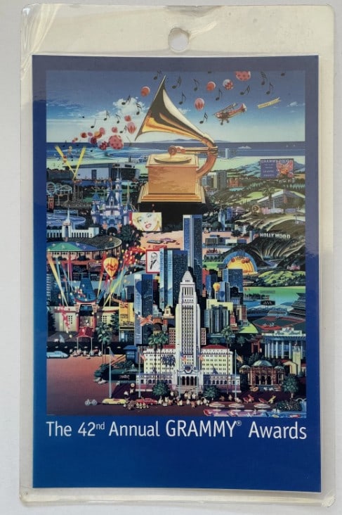 The Grammys 2000 Crew Backstage Pass: The Grammys 2000 Crew Backstage Pass – Original crew backstage pass issued for the 2000 Grammy Awards. An authentic behind-the-scenes credential from one of the music industry's most