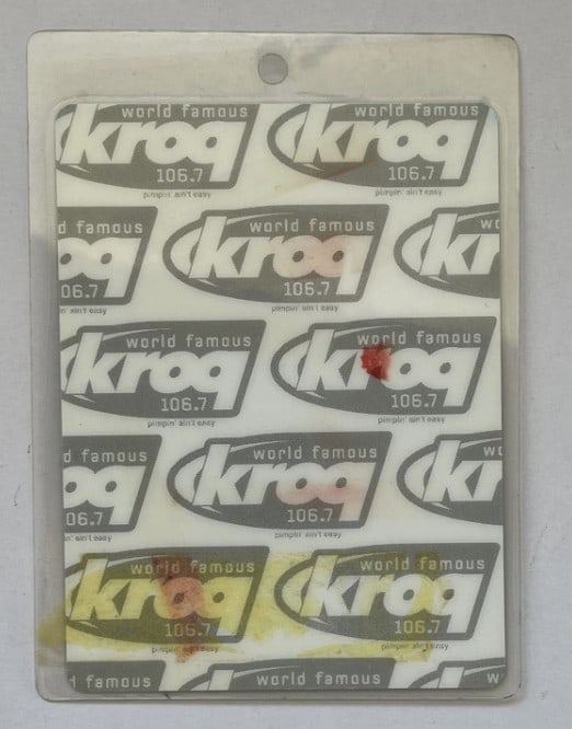 Weenie Roast 2000 Music Festival Crew Backstage Pass - 2