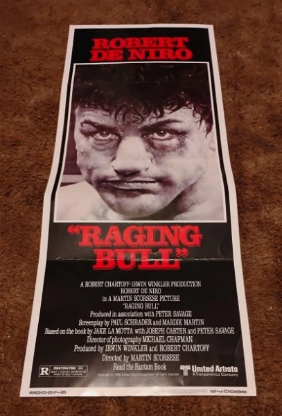 Raging Bull Original Movie Poster: Original Poster measures 14x36