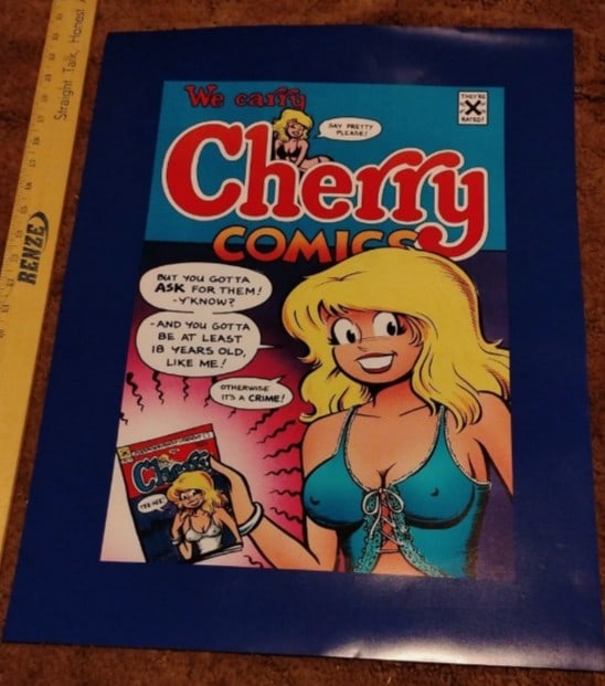 Larry Welz 1992 Cherry Poptart Poster: Rare original poster . Measures 18x24
