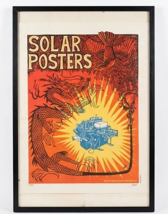 Solar Posters Original Jim Pollock Signed Poster 207/850: Signed by artist. frame not included