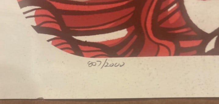 Phish 2002 Concert Poster Signed by Arist 807/2000 - 2