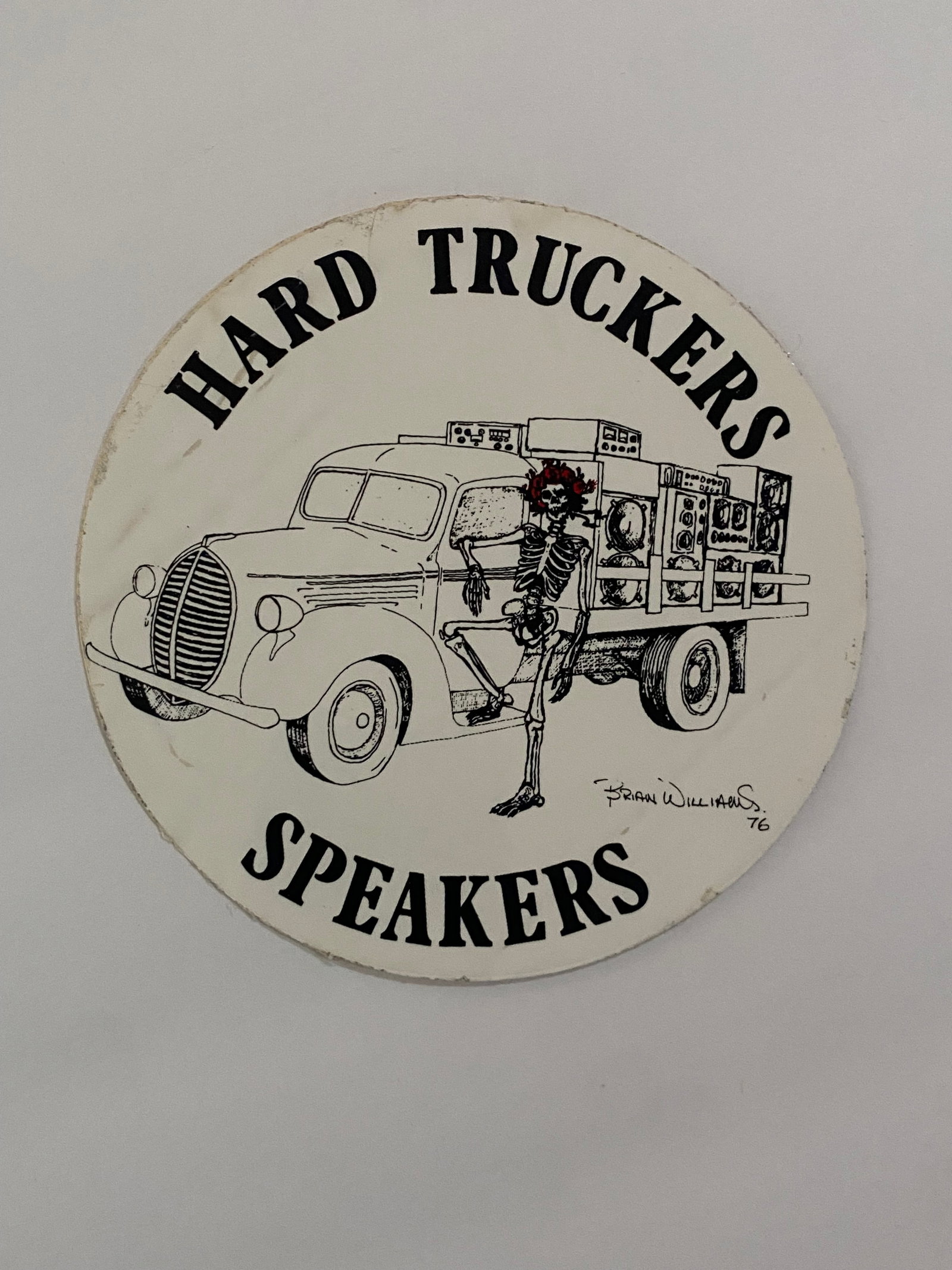 Grateful Dead Rare Hard Truckers Sticker: measures 5"