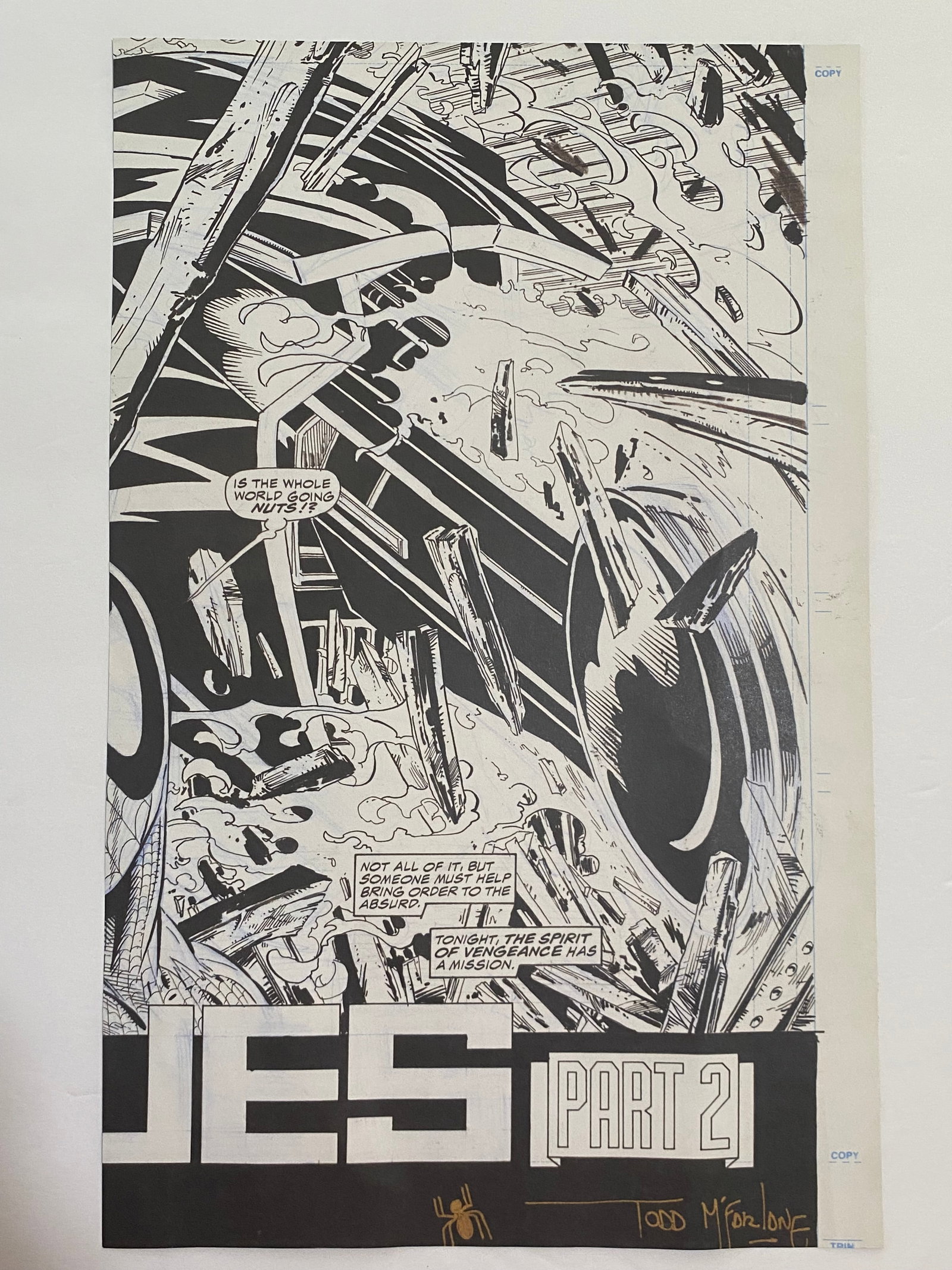 Todd McFarlane Sigend Spiderman Comic Print - 3