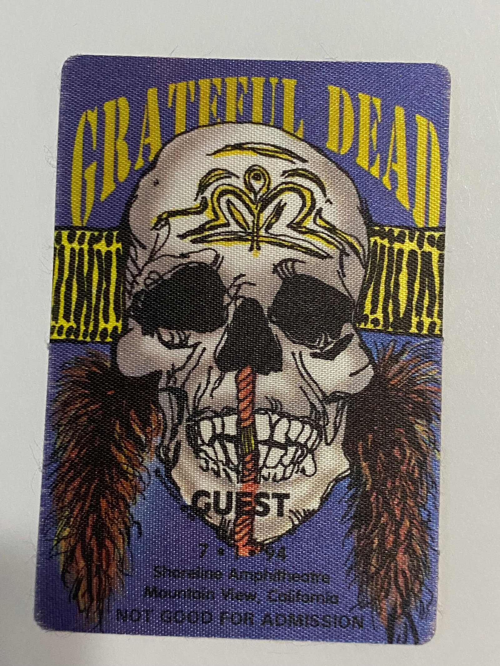 Grateful Dead 1994 Concert Backstage Pass: See pics